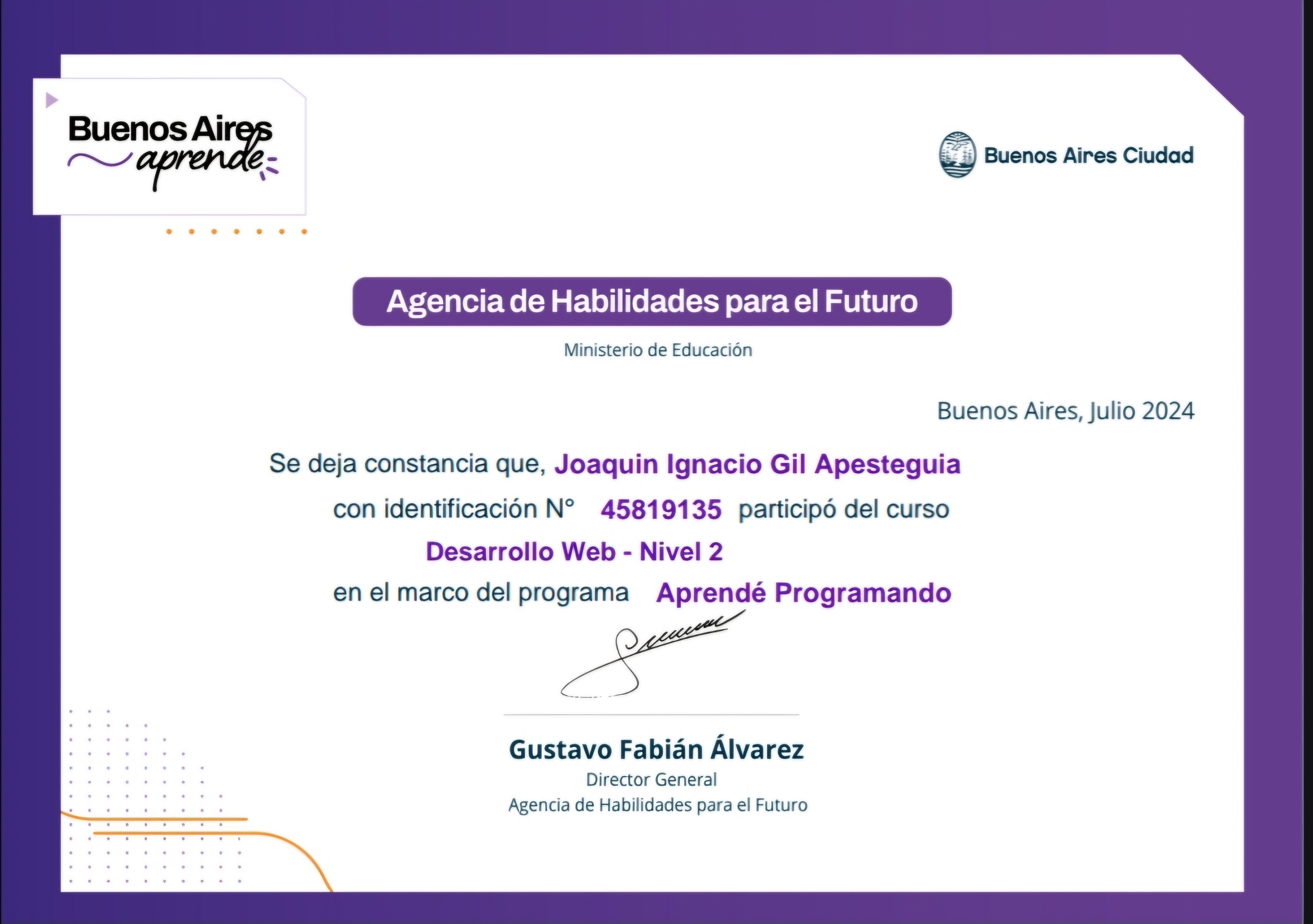 Certificado Desarrollo Web 2